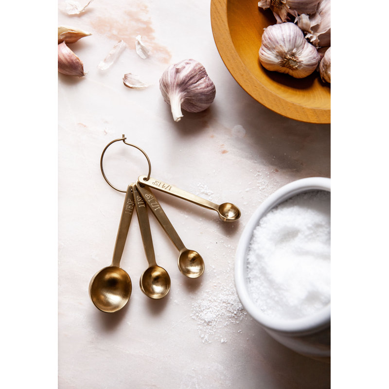 Stowe Measuring Spoons, Brushed Gold