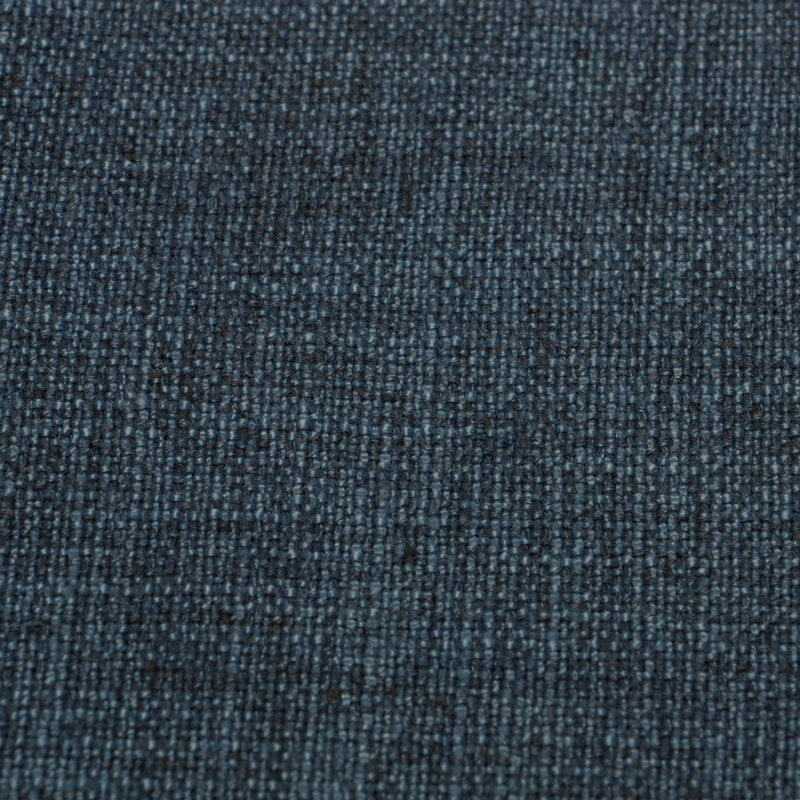 Repose-pieds rectangulaire 49 po Emilio, Lin texturé bleu marine Zuma