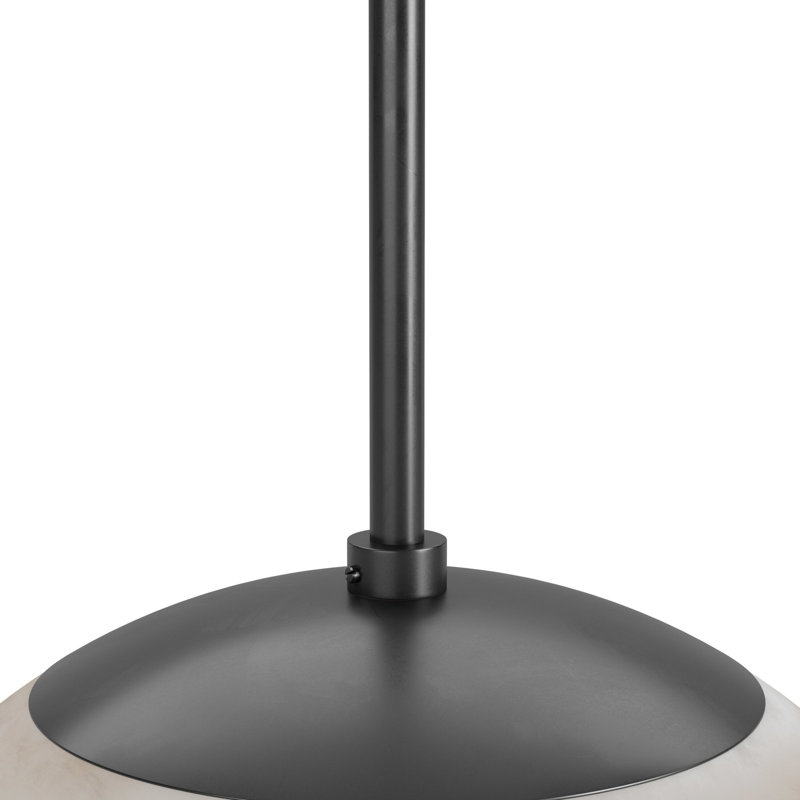 Marbled Globe 1 - Light Pendant, 11.81" H x 11.81" W x 11.81" D, Black Gunmetal