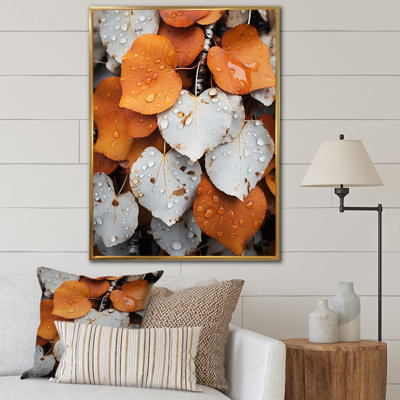 "White Orange Forest Leafs In Aspen Colorado", reproduction d'art sur toile