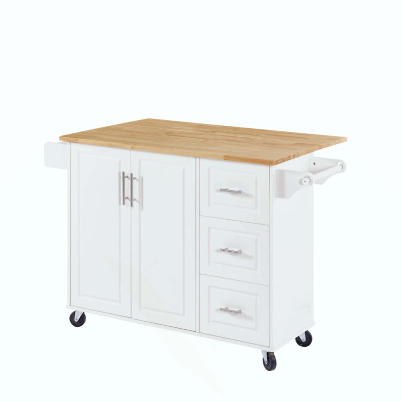 Îlot de cuisine avec comptoir à abattant, chariot d'îlot de cuisine roulant, table d'îlot de cuisine avec porte de grange avec armoire de rangement et support de tour, table d'îlot sur roulettes pour la cuisine