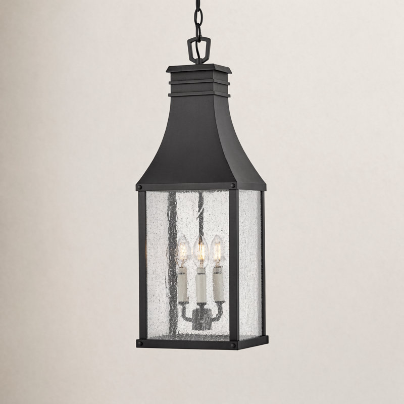 Beacon Hill 3-Light Outdoor Hanging Lantern, Museum Black