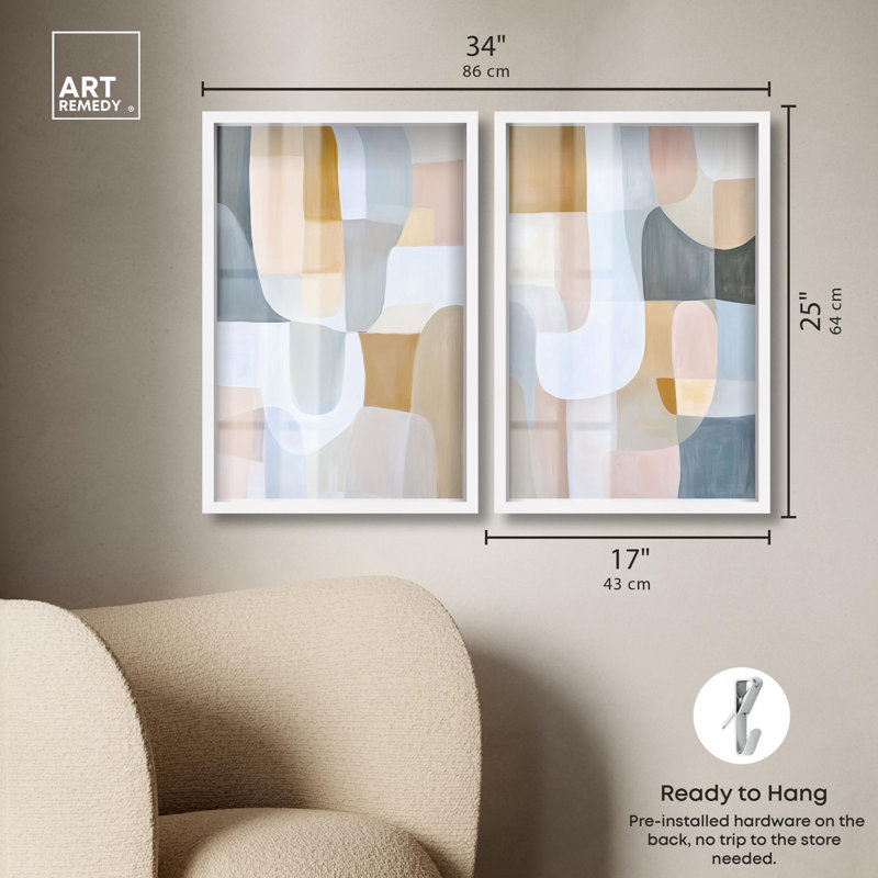 Harmony Living Art , H 25 po x l 17 po, Blanc