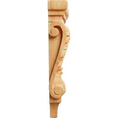 4 3/4"W x 1 3/4"D x 10"H Small Acanthus Pilaster Wood Corbel, (6Pack)