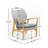 Amantha Upholstered Accent Chair with Pillow & Birch Wood Legs-2065194091