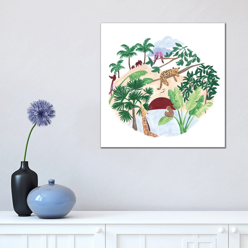 Flora And Fauna by Sabina Fenn - Painting on Canvas, 45.72cm H x 45.72cm W x 1.91cm D, Wrapped Canvas