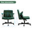 Chaise de bureau en velours avec lin respirant, conception ergonomique, inclinaison réglable pour les séances de travail, rembourrage doux des accoudoirs, hauteur, pivotant sur 360 degrés à l'intérieur