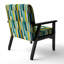 Fauteuil d'appoint rembourré à rayures Serene Green