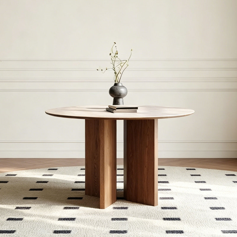 Table frittée French French, H 29,5 po x l 47,2 po x P 47,2 po