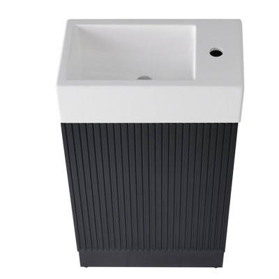 Meuble-lavabo 18,6 po avec meuble-lavabo et tablette à deux niveaux