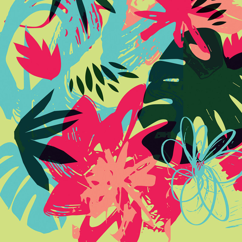 Ensemble de housse de couette DiaNoche en microfibre par Lam Fuk Tim - Colorful Trees IV