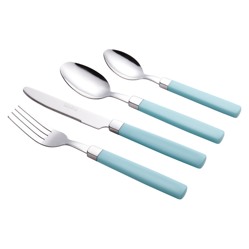 Ensemble de couverts 16 pièces, service pour 4, Bleu