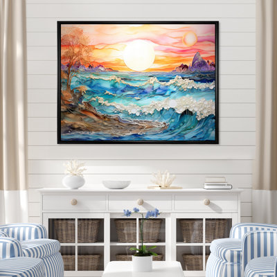 Rainbow Ocean Sunrise - art mural océan