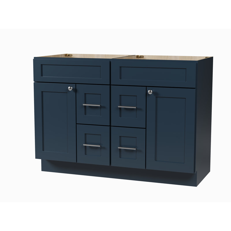 Armoire pour meuble-lavabo double 48 po Disar, Bleu