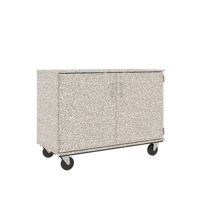 4 Compartments Mobile Classroom Storage Cabinet with Locking Doors
