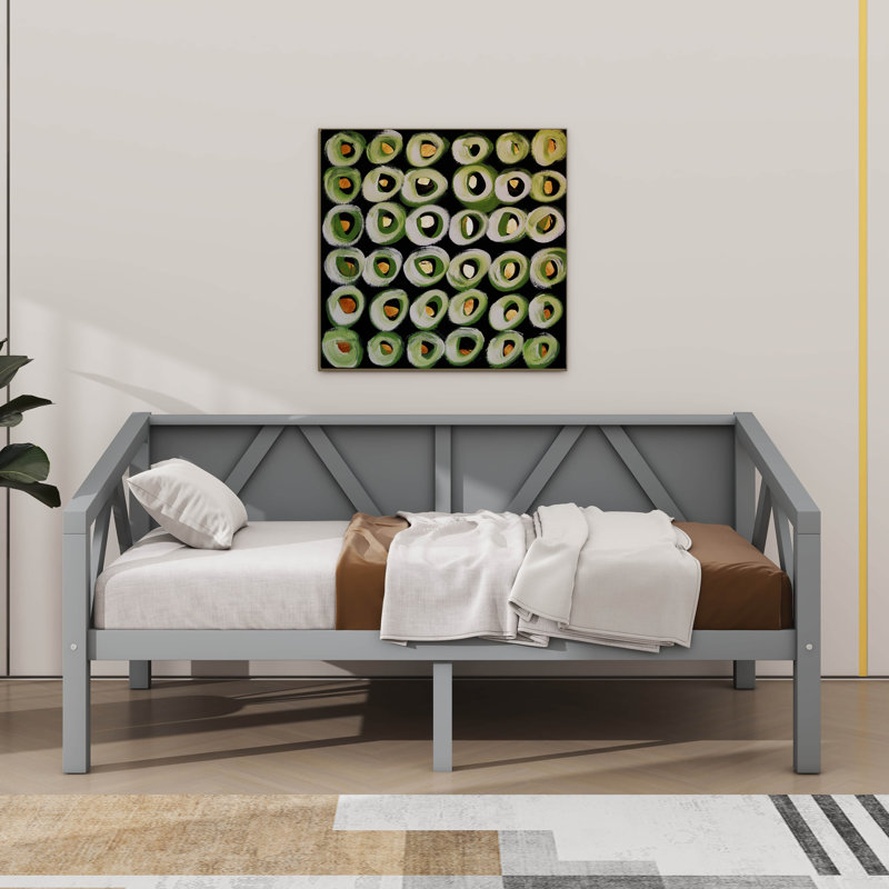 Idée de lit de jour contemporain au design minimaliste, gris, Simple