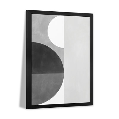 Formes géométriques avec une Alette monochromatique - reproduction d'art mural - affiche de galerie