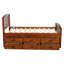 Lit plateforme simple en bois massif avec 6 tiroirs-2134635503
