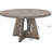 47 Inch Round Farmhouse Dining Table – Rustic Grey Wood Kitchen Table For 4, Sturdy Cross Base Design For Dining And Living Areas-974456559