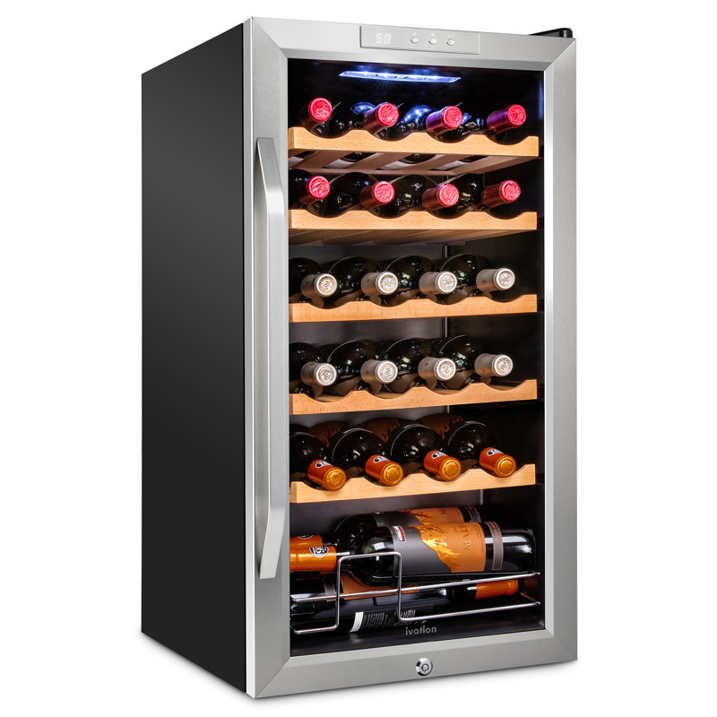 Réfrigérateur à vin autoportant pour 24 bouteilles