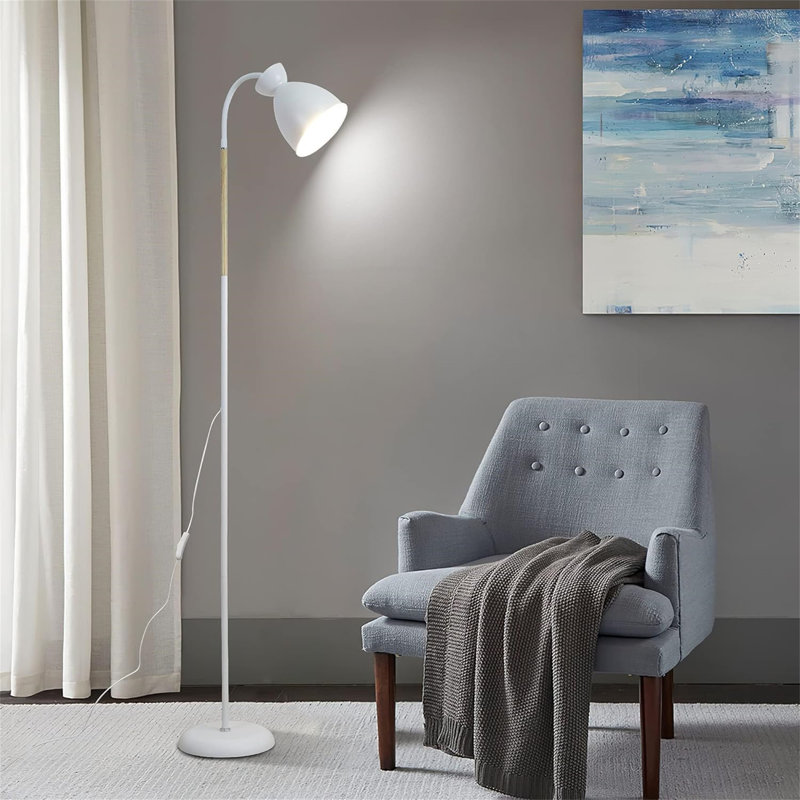 159cm Arched Floor Lamp, White