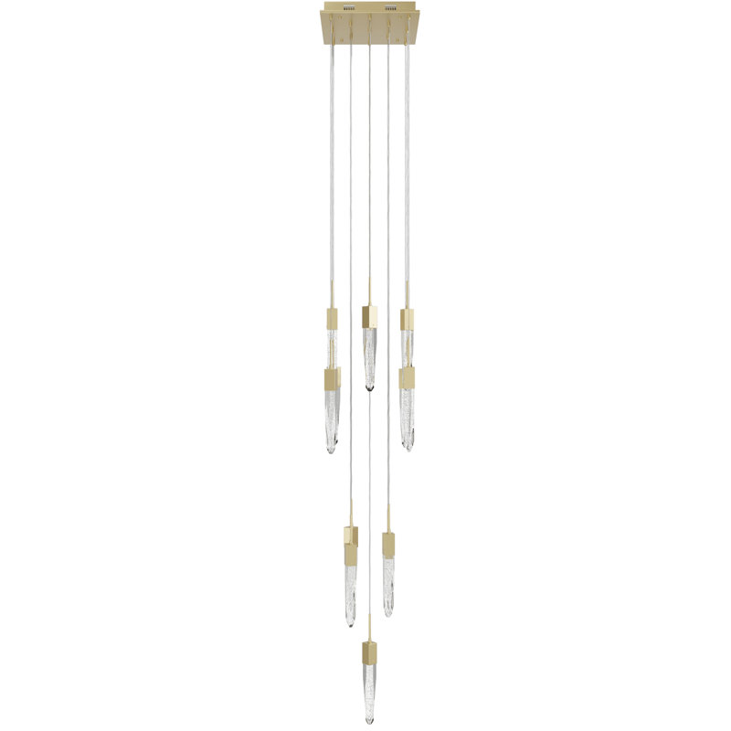 Aspen 13 - Light Crystal Chandelier, Brushed Brass