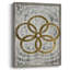 Cinq anneaux dorés - feuille d'or, reproduction encadrée des Fêtes - bois massif-384913832