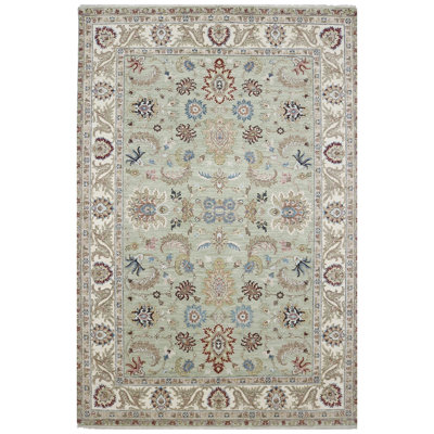 Outdoor Oriental Area Rug in Gray/Wine/Blue