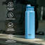 Bouteille de sport légère en acier inoxydable avec poignée TYESO, 40 oz-120343779