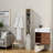 Antique White Slim Mdf Bookcase With Adjustable Storage For Home