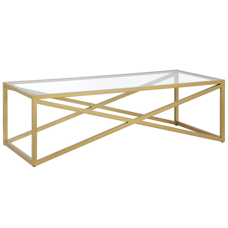 Table basse Calix, Laiton, L 54 po x P 24 po x H 17 po