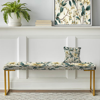 Banc rembourré or