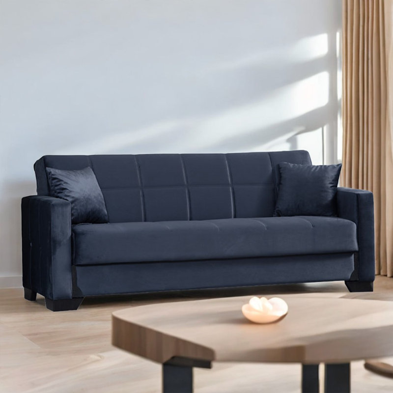Dubai Loveseat, Gray, 33" H x 82" W x 25" D