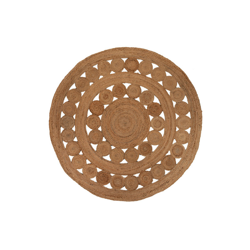 Round Solid Colour Hand Woven Area Rug, Round 220cm