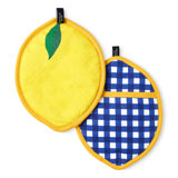 Kate Spade New York 7"x9" Lemon Party And Spring Gingham Pot Holder