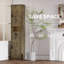 Armoire de rangement pour salle de bain H 69 po avec 2 portes de grange et 1 tiroir, unité de rangement étroite, tablettes réglables-1370314711
