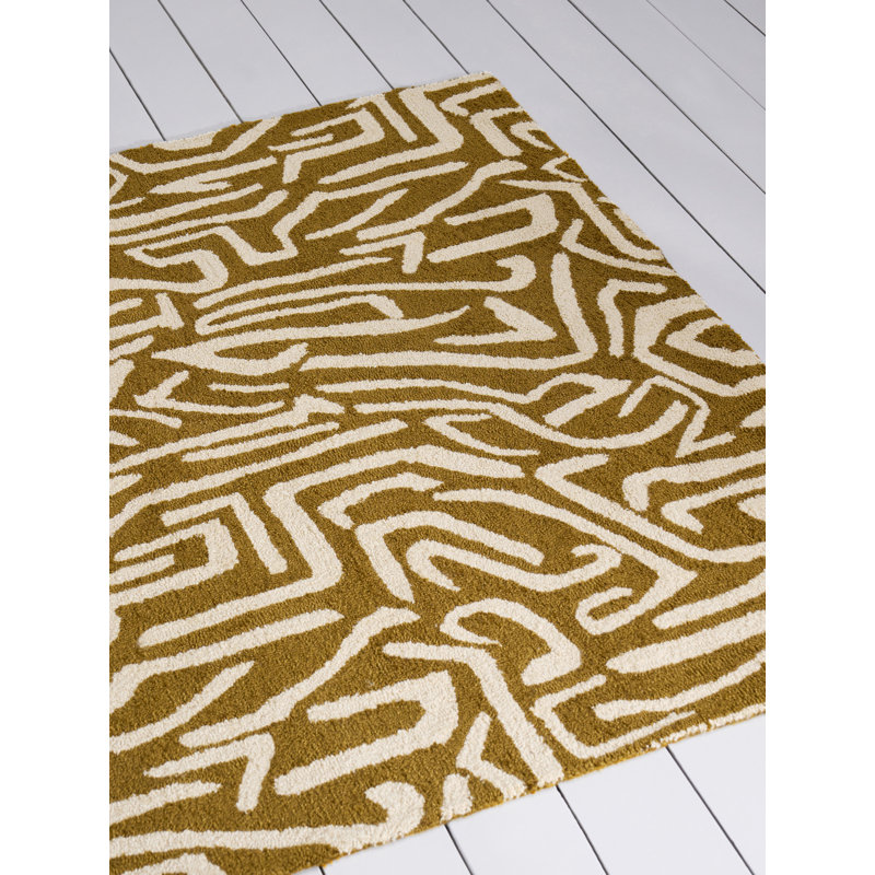 Melodic Hand Tufted Abstract Area Rug, Rectangle 6'6" x 9'2"