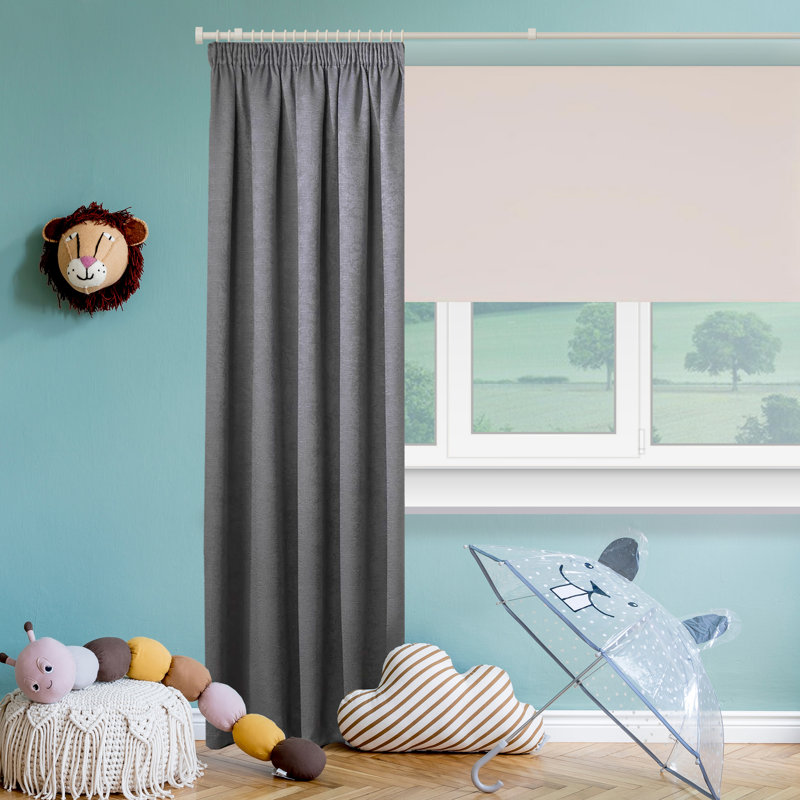 Marjani Adjustable 120cm to 210cm 1.6cm Single Curtain Pole, Cream