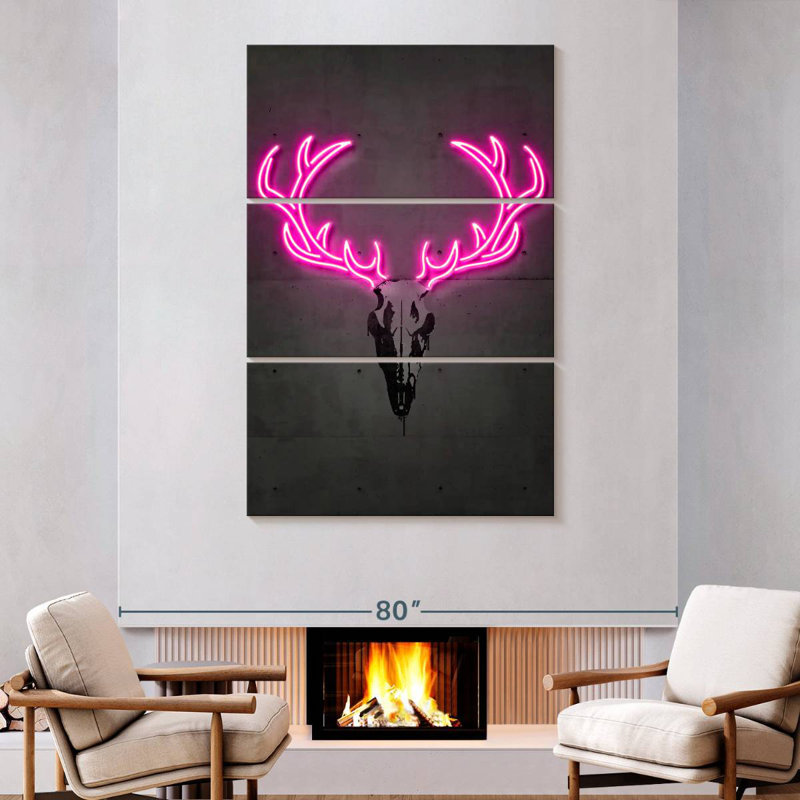 Kerner Deer Skull, 74" H x 48" W