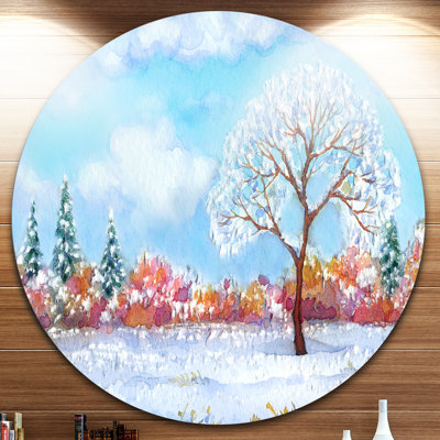 «Tree in Winter», reproduction d'art sur métal