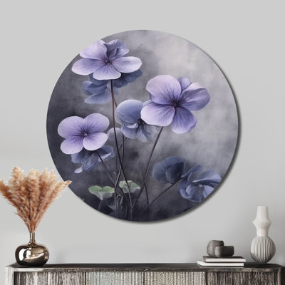 Selim - Floral Round Metal Art