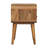 22" Light Brown Solid Wood One Drawer Nightstand