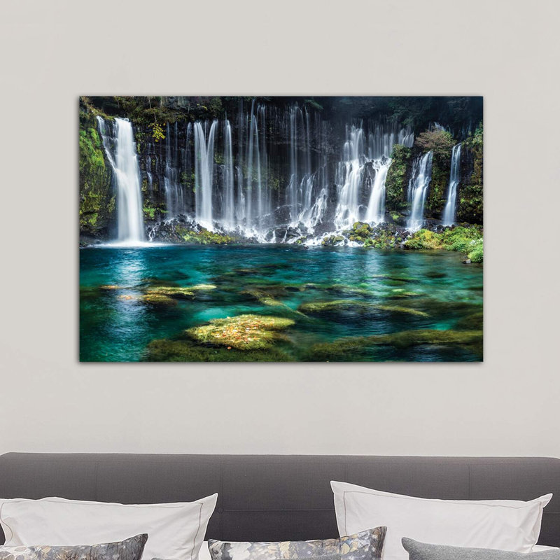 Shiraito Falls by Jan Becke - Wrapped Canvas Print, 101.6 cm H x 66.04 cm W x 1.91 cm D