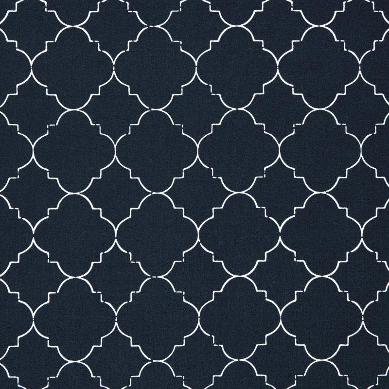 Twin Blue Quatrefoil Print Microfiber Sheet Set