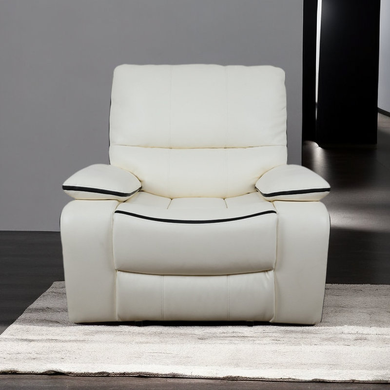 41" Bonded Leather Manual Reclining Living Room Chair