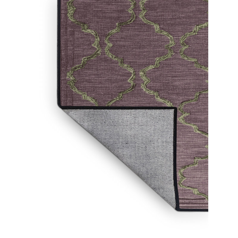 Tapis noir en treillis lavable à la machine, Carré 4 pi