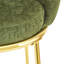Ensemble de 4 tabourets de bar rembourrés vert olive pour l'intérieur avec pieds dorés polis-184859088