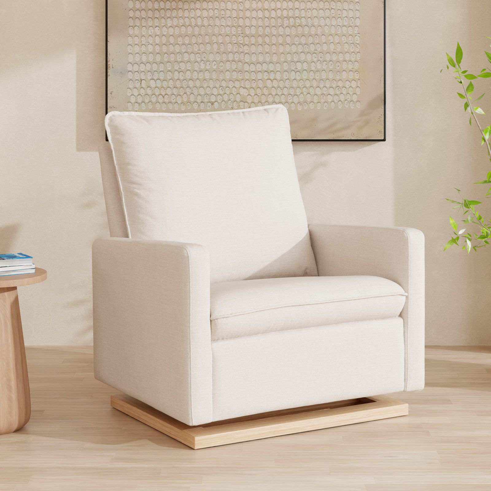 Cali Pillowback Glider, Performance Cream