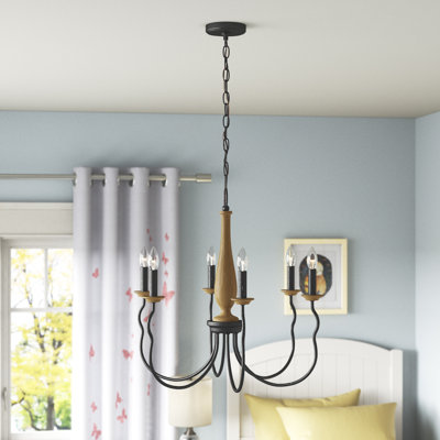 Lustre classique à 6 lumières de style bougie