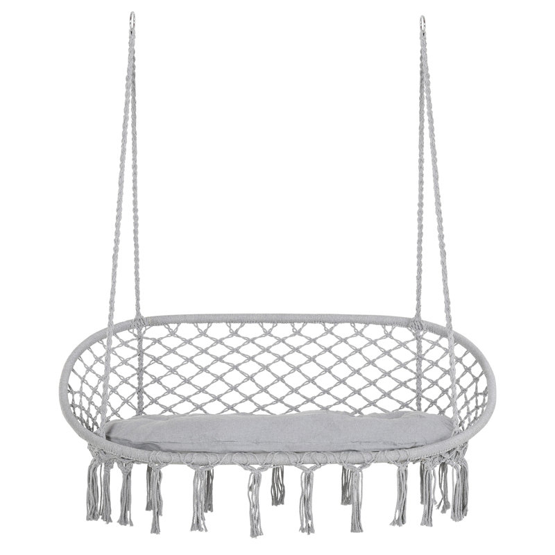 Balancelle hamac pour 2 personnes avec coussin moelleux, Gris